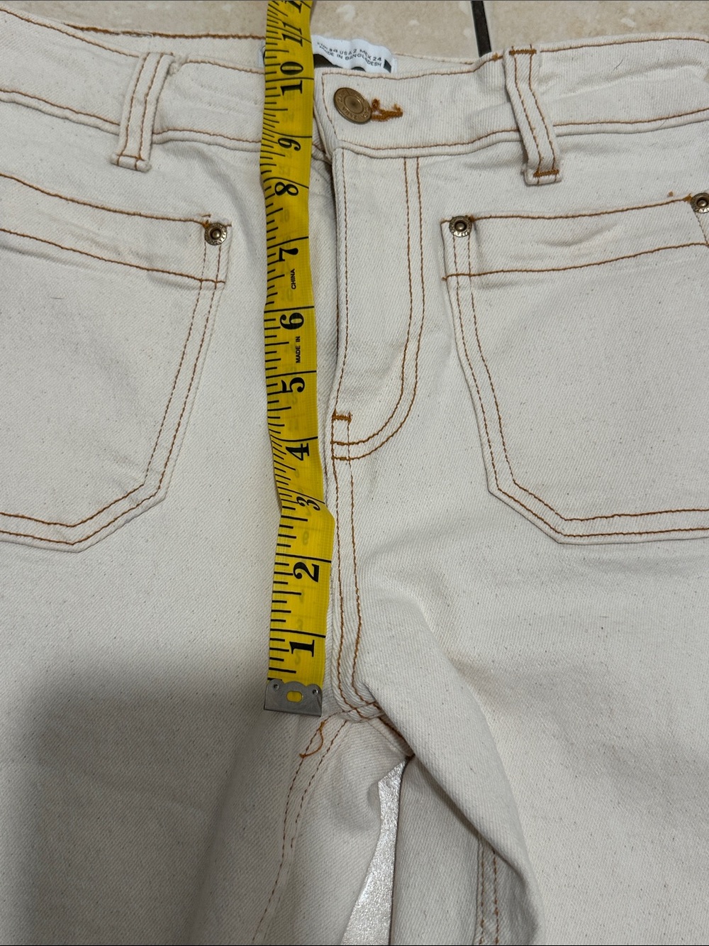 Zara Cream Wide-Leg Jeans - Picture 6 of 7